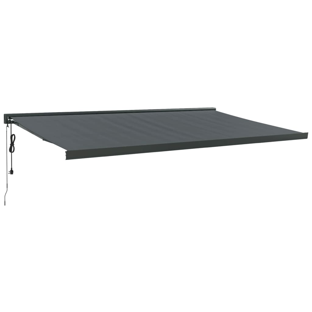 Gelenkarmmarkise Anthrazit 5x3 m Stoff und Aluminium