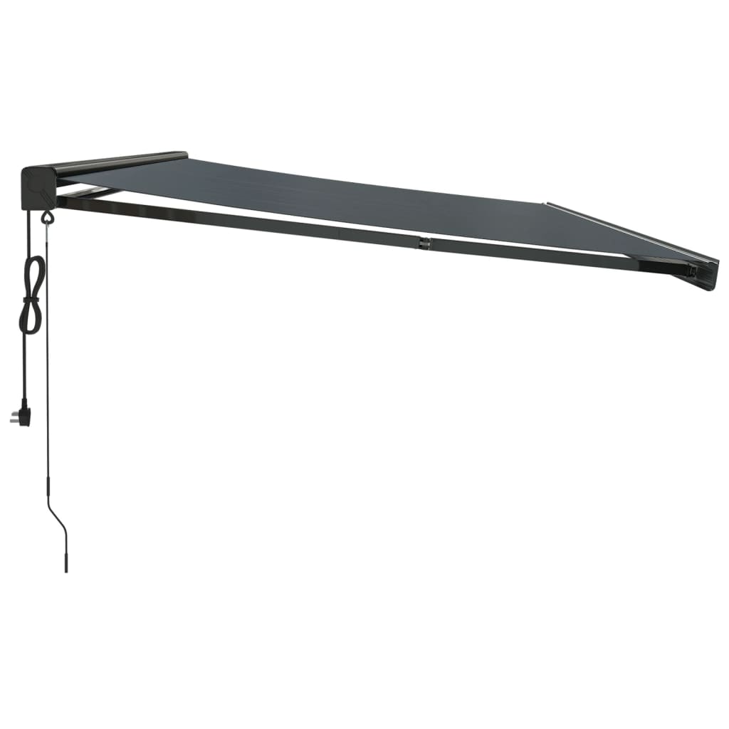 Gelenkarmmarkise Anthrazit 5x3 m Stoff und Aluminium