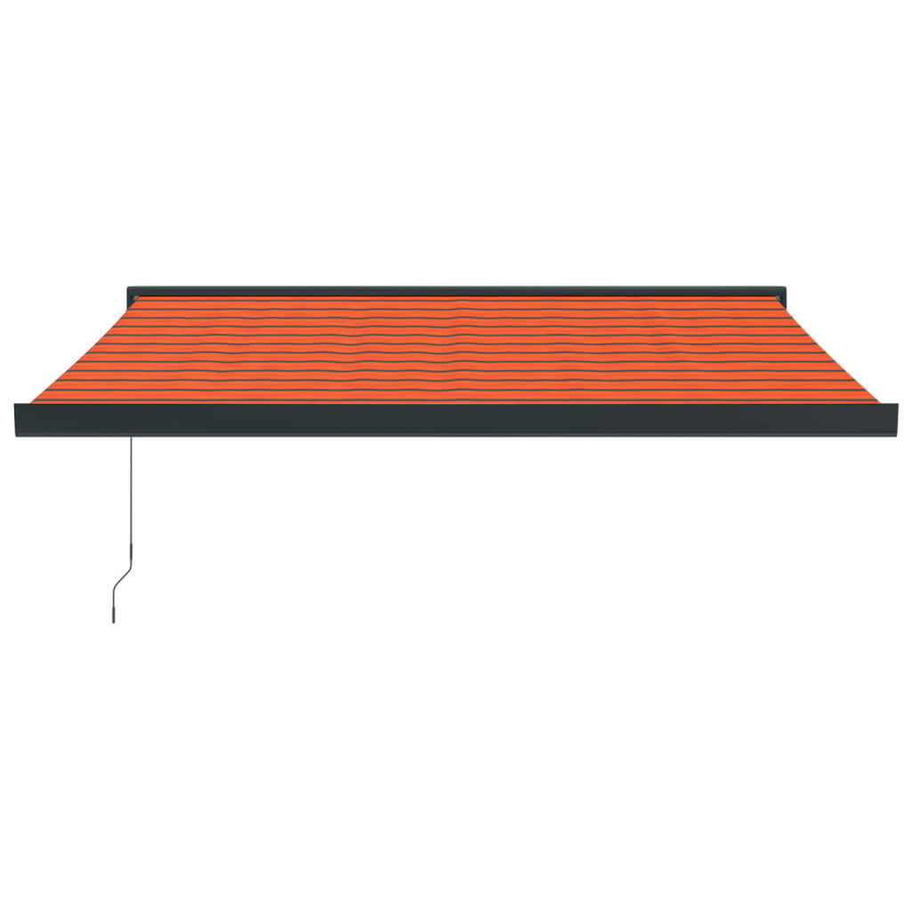 Gelenkarmmarkise Orange und Braun 3x2,5 m Stoff und Aluminium