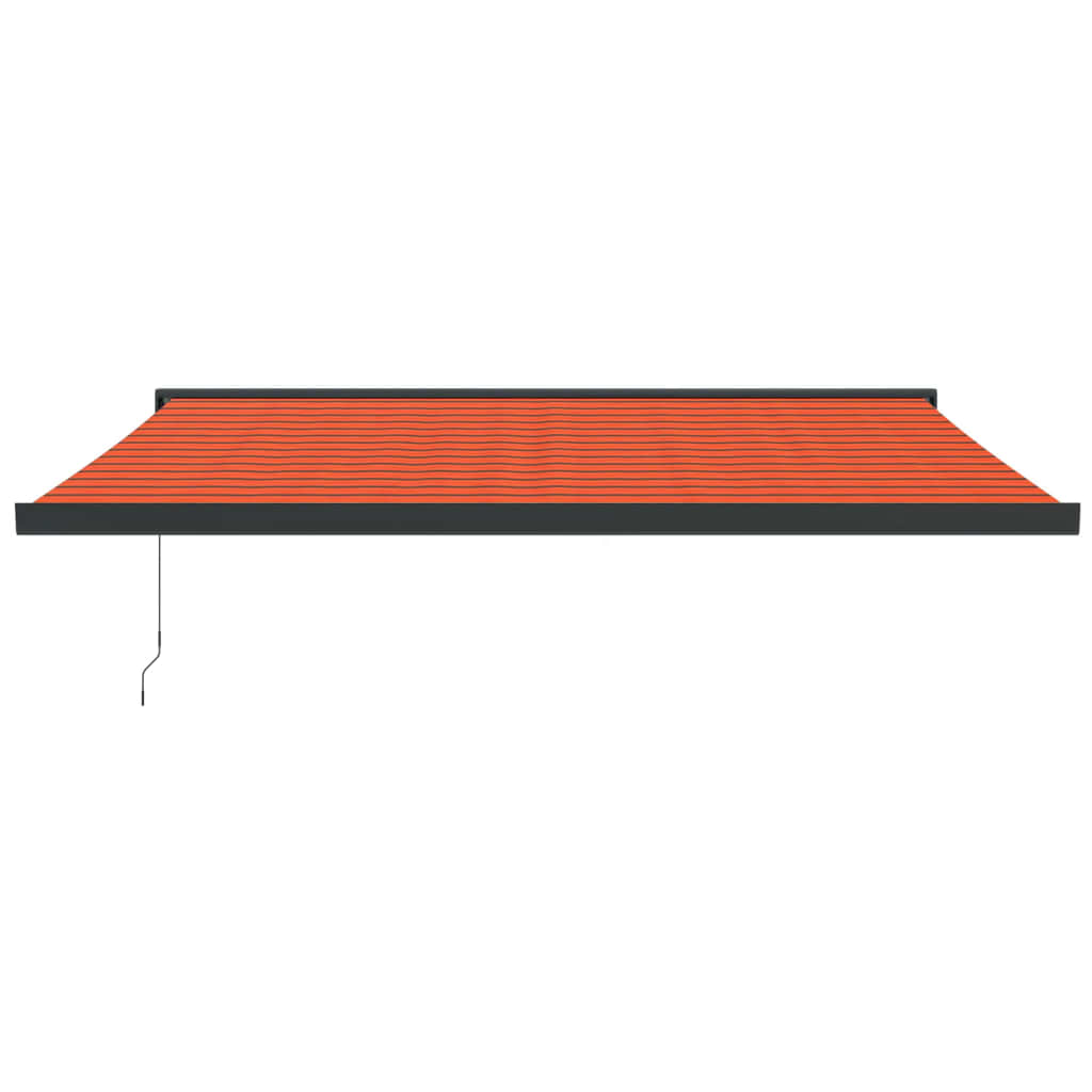 Gelenkarmmarkise Orange und Braun 4,5x3 m Stoff und Aluminium