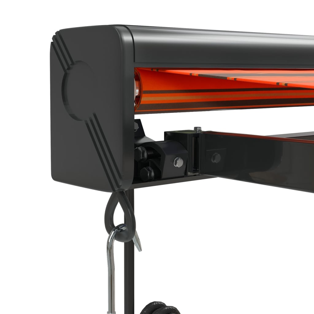 Gelenkarmmarkise Orange und Braun 4,5x3 m Stoff und Aluminium