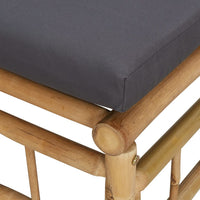 Thumbnail for Garten-Ecksofa mit Dunkelgrauen Kissen Bambus