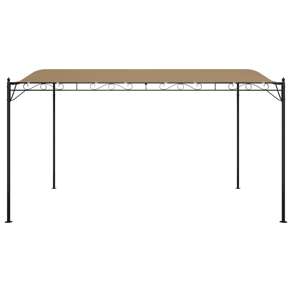 Markise Taupe 4x3 m 180 g/m² Stoff und Stahl