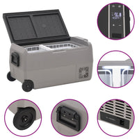 Thumbnail for Kühlbox mit Rollen und Adapter Schwarz & Grau 36 L PP & PE