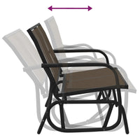 Thumbnail for Garten-Schaukelbank Braun 120,5x76x86,5 cm Textilen & Stahl