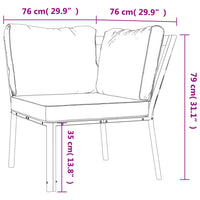 Thumbnail for Gartenstuhl mit Grauen Kissen 76x76x79 cm Stahl