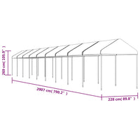 Thumbnail for Pavillon mit Dach Weiß 20,07x2,28x2,69 m Polyethylen