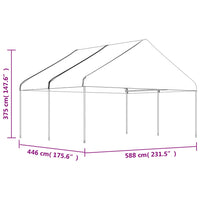 Thumbnail for Pavillon mit Dach Weiß 4,46x5,88x3,75 m Polyethylen