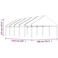 Thumbnail for Pavillon mit Dach Weiß 11,15x5,88x3,75 m Polyethylen