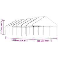 Thumbnail for Pavillon mit Dach Weiß 13,38x5,88x3,75 m Polyethylen