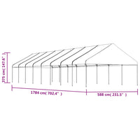 Thumbnail for Pavillon mit Dach Weiß 17,84x5,88x3,75 m Polyethylen