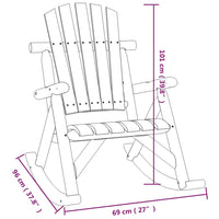 Thumbnail for Garten-Schaukelstuhl 69x96x101 cm Massivholz Fichte