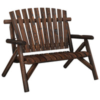 Thumbnail for Gartenbank 2-Sitzer 119x85x98 cm Massivholz Fichte