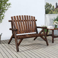 Thumbnail for Gartenbank 2-Sitzer 119x85x98 cm Massivholz Fichte
