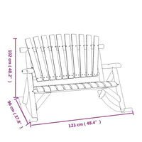 Thumbnail for Garten-Schaukelbank 2-Sitzer 123x96x102 cm Massivholz Fichte