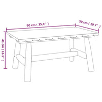 Thumbnail for Couchtisch 90x50x41 cm Massivholz Fichte