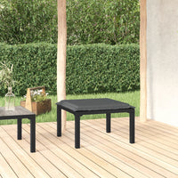 Thumbnail for Gartenhocker mit Kissen Schwarz und Grau Poly Rattan