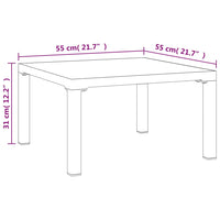 Thumbnail for Garten-Couchtisch Grau 55x55x31 cm DPC und Stahl