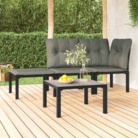 Thumbnail for Garten-Couchtisch Grau 55x55x31 cm DPC und Stahl