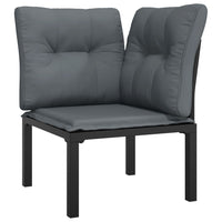 Thumbnail for 4-tlg. Garten-Lounge-Set Schwarz und Grau Poly Rattan