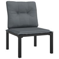 Thumbnail for 4-tlg. Garten-Lounge-Set Schwarz und Grau Poly Rattan