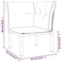 Thumbnail for 4-tlg. Garten-Lounge-Set Schwarz und Grau Poly Rattan