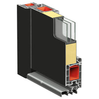 Thumbnail for Haustür Anthrazit 100x210 cm Aluminium und PVC