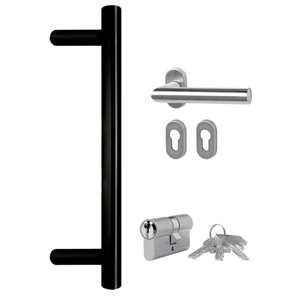 Haustür Anthrazit 98x208 cm PVC