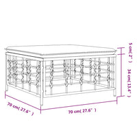 Thumbnail for Gartenhocker mit Dunkelgrauem Kissen Poly Rattan