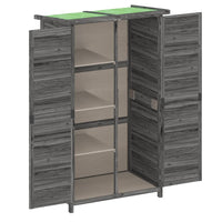 Thumbnail for Geräteschuppen Grau 83x57x140 cm Massivholz Kiefer