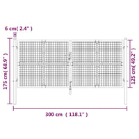 Thumbnail for Mesh-Gartentor Silbern 300x175 cm Verzinkter Stahl