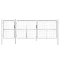 Thumbnail for Mesh-Gartentor Silbern 400x175 cm Verzinkter Stahl