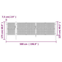 Thumbnail for Mesh-Gartentor Silbern 500x175 cm Verzinkter Stahl