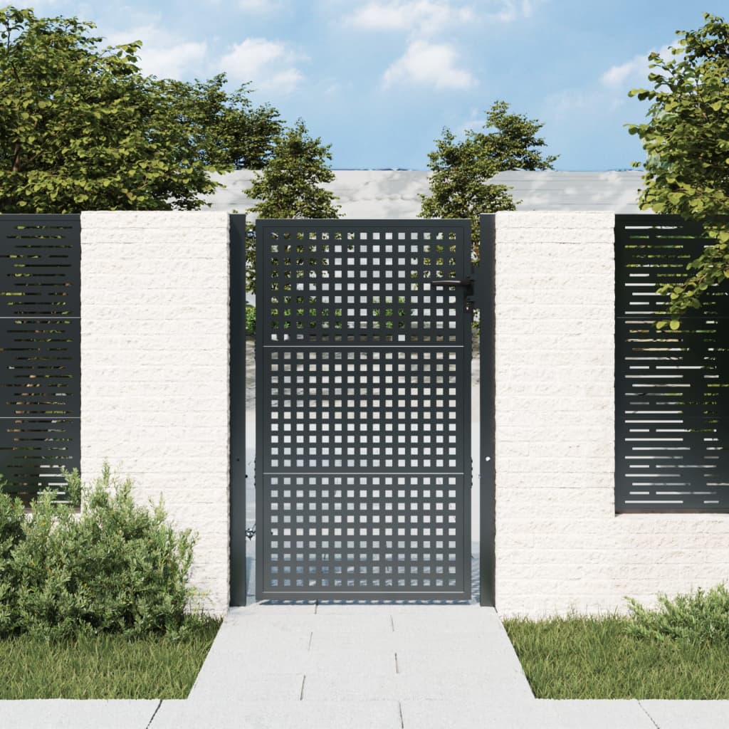 Gartentor Anthrazit 105x175 cm Stahl