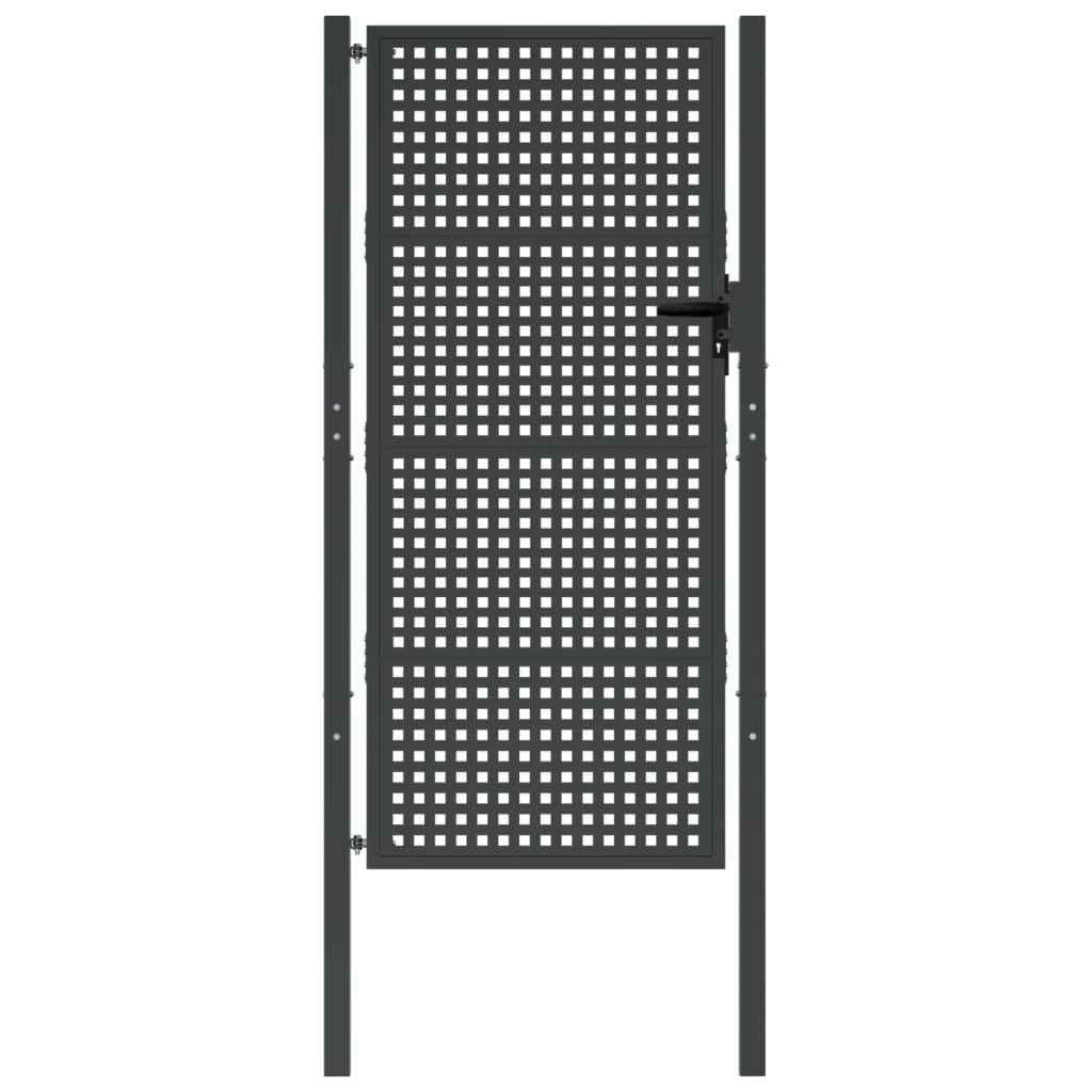 Gartentor Anthrazit 105x225 cm Stahl