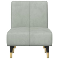 Thumbnail for Chaiselongue Hellgrau Samt