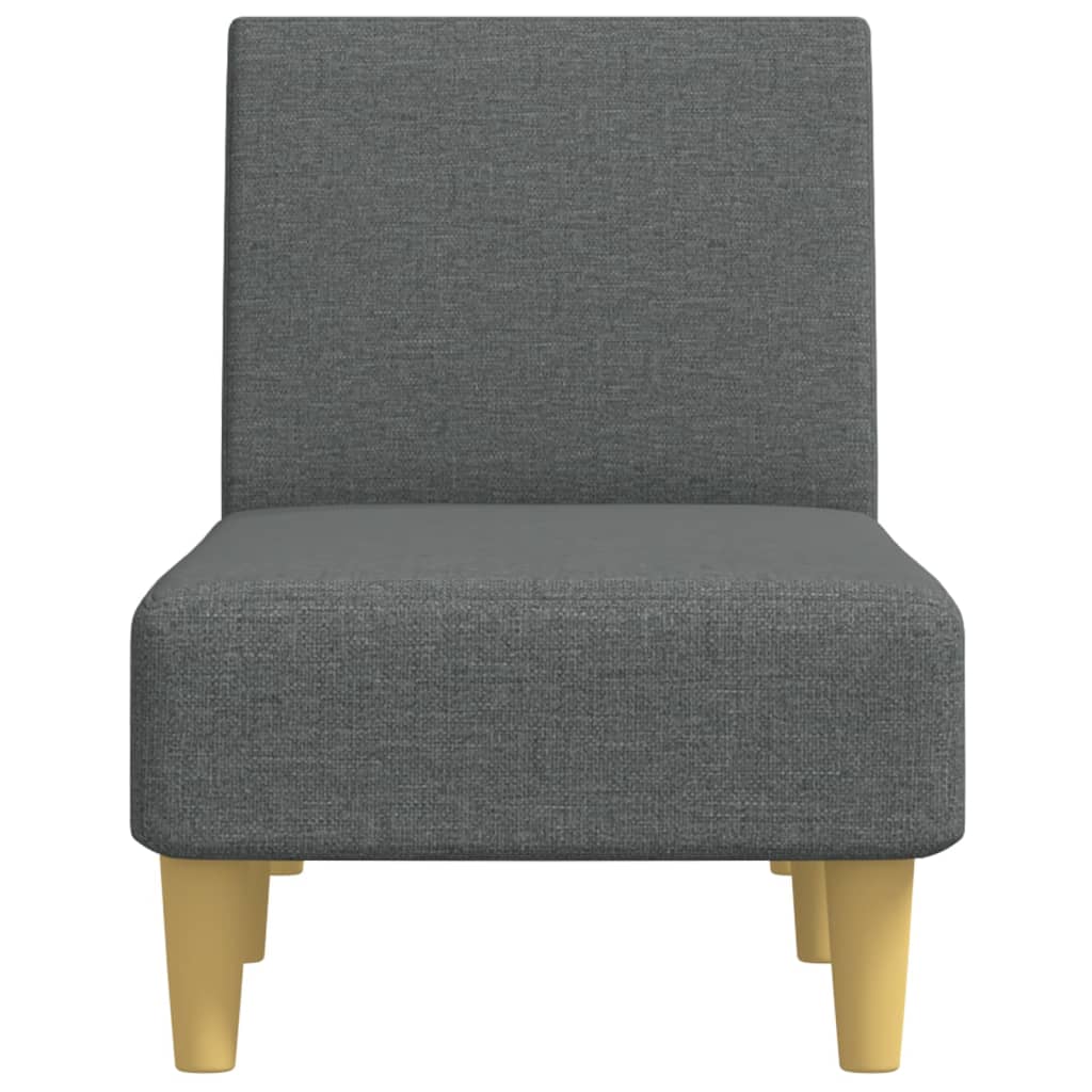 Chaiselongue Dunkelgrau Stoff