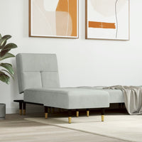 Thumbnail for Chaiselongue Hellgrau Samt
