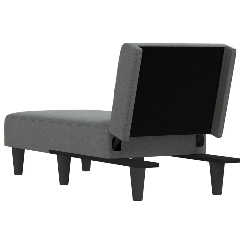 Chaiselongue Dunkelgrau Stoff