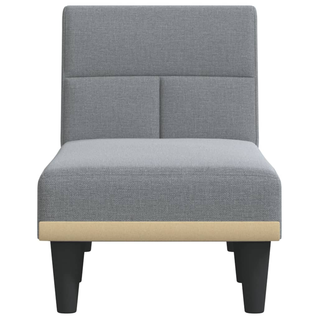 Chaiselongue Hellgrau Stoff