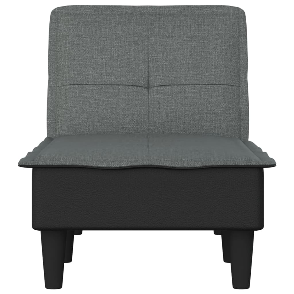 Chaiselongue Dunkelgrau Stoff