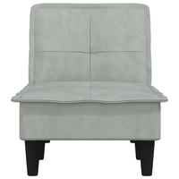 Thumbnail for Chaiselongue Hellgrau Samt