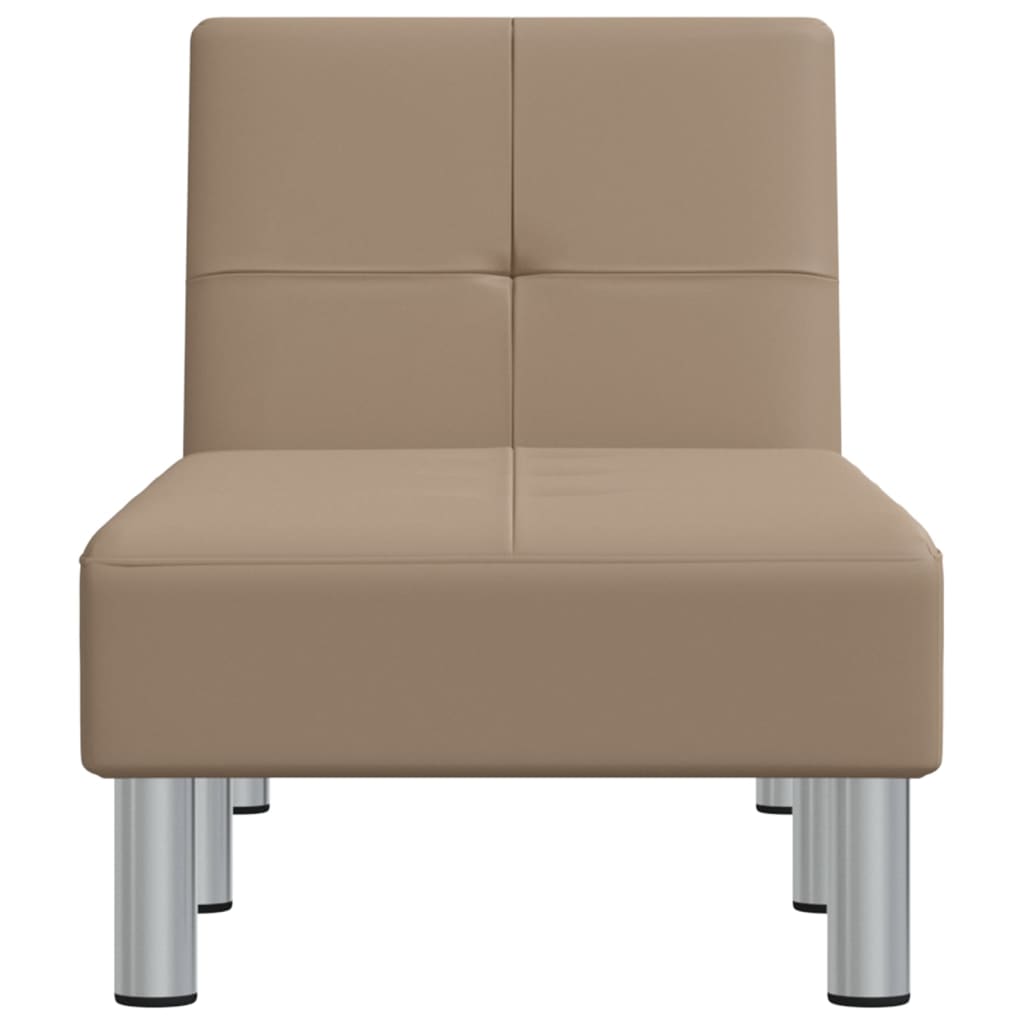 Chaiselongue Capuccino-Braun Kunstleder