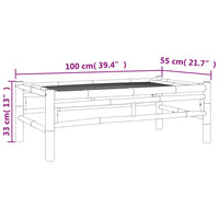 Thumbnail for Garten-Couchtisch 100x55x33 cm Bambus