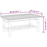Thumbnail for Garten-Couchtisch 90x55x37 cm Bambus