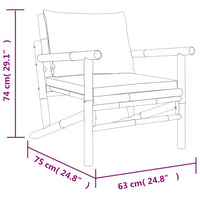 Thumbnail for Gartenstühle 2 Stk. mit Dunkelgrauen Kissen Bambus