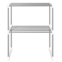 Thumbnail for Mikrowellenregal Weiß 51x27x63 cm Aluminium