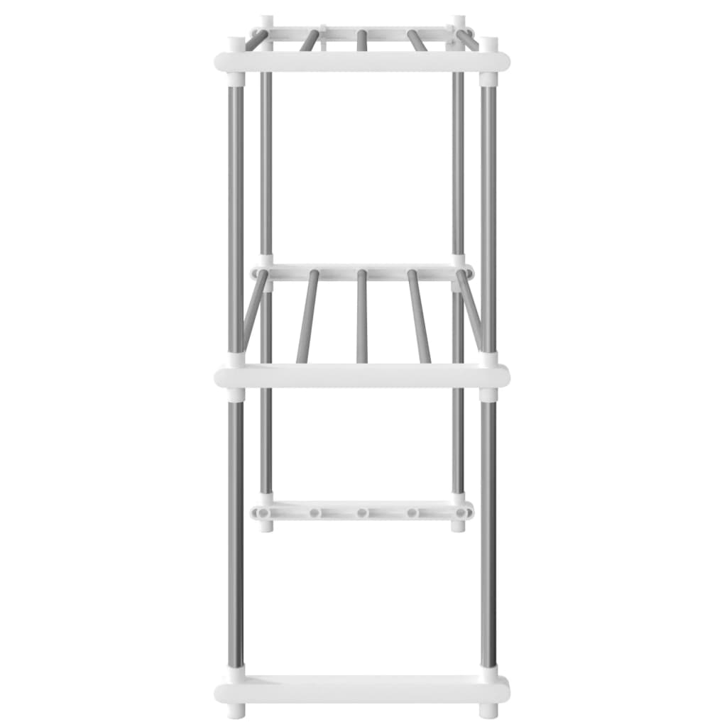 Mikrowellenregal Weiß 51x27x63 cm Aluminium