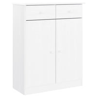 Thumbnail for Schuhschrank ALTA Weiß 77x35x96 cm Massivholz Kiefer