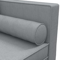 Thumbnail for Chaiselongue mit Kissen und Nackenrolle Hellgrau Stoff